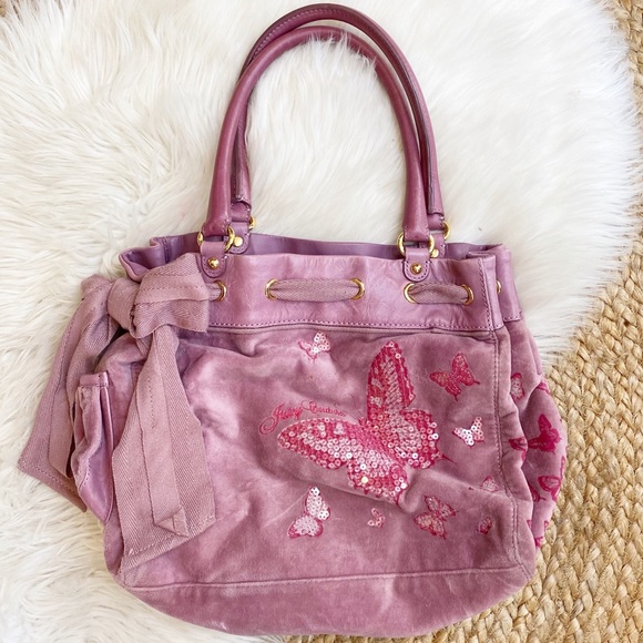 Juicy Couture Butterfly Daydreamer Velour Tote